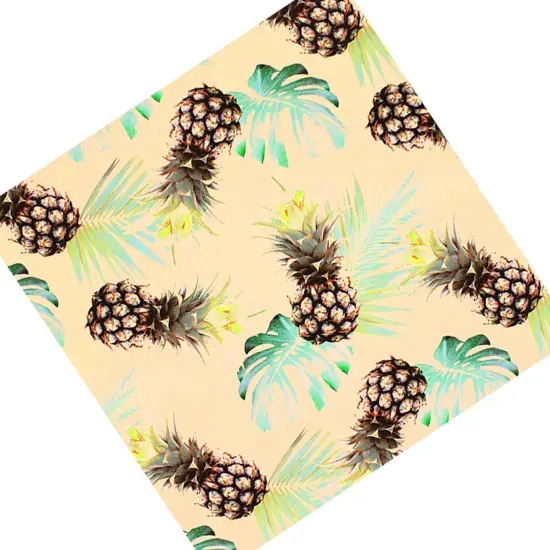 Polaroid Pineapples Printed Spandex Fabric {4}