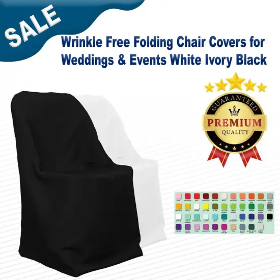 Wrinkle Free Folding Chair Covers for Weddings & Events {2}
