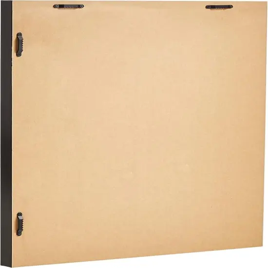 Rectangular Wall Mount Mirror With Peaked Trim, Black, 16 x 20 inch {2}