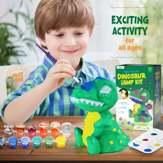 Paint Your Own Dinosaur Lamp Kit, Art Supplies Arts & Crafts Kit, Painting kit for Kids {2}