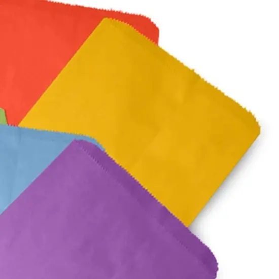 Large Colored Paper Merchandise Bags 8 1/2" x 11" Sky Blue {6}