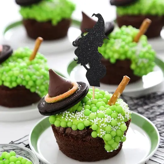 Halloween Witch Baby Shower Cupcake Toppers {2}