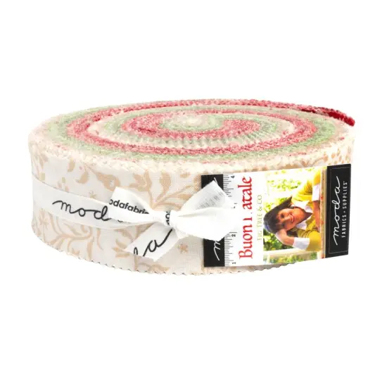 Buon Natale 1.5" Strip Roll (Honey Bun) by Fig Tree Co for Moda (35400HB) {1}