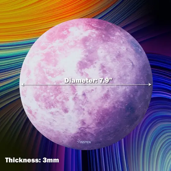 Insten Galaxy Mouse Pad Round Venus, Non Slip Rubber Base, Smooth Surface Mat, For Home Office Gaming, Iris Purple {5}