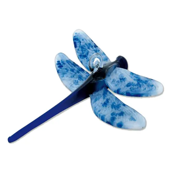 Egyptian Glass Dragonfly Ornament - Blue {3}