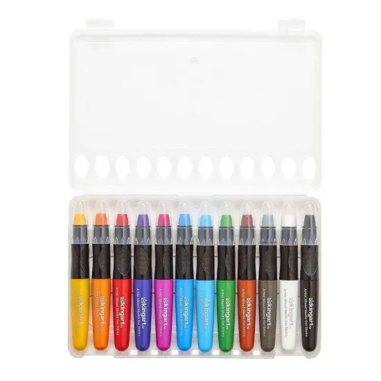KINGART&reg; Gel Stick Crayons, 12 Colors {1}