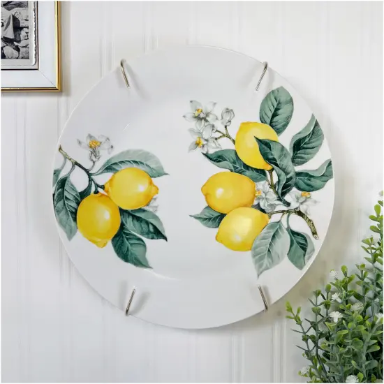 Plymor Gold Finish Wall Mountable Tray and Platter Hanger, 8.25" H x 4.75" W x 0.875" D (For Trays or Platters 10" - 16") {4}