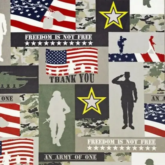 Green Soldier Digital Cuddle Fabric per yard {2}