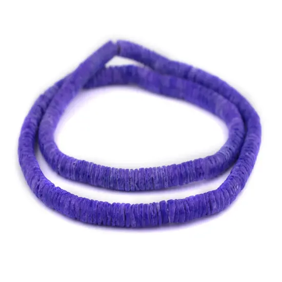The Bead Chest Grape Purple Sliced Shell Heishi Beads (8mm) {3}