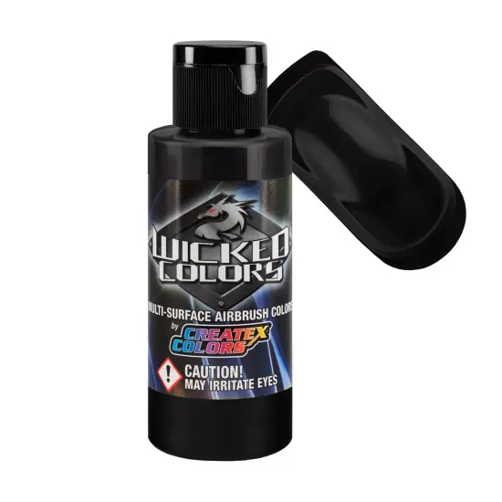 Black - Wicked Pearlized Colors Airbrush Paint, 2 oz. {1}