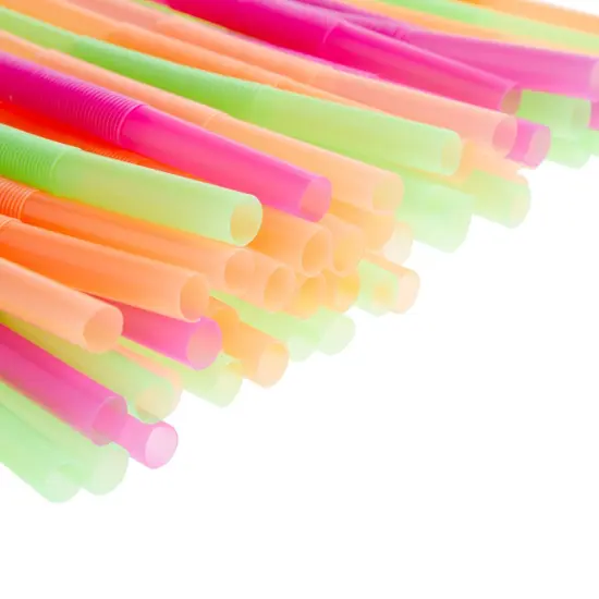 200 Pack Plastic Extra Long Straws for Birthday Party, 13 Inch Disposable Drinking Straws for Cocktails, Coffee (4 Rainbow Colors) Multicolor {5}