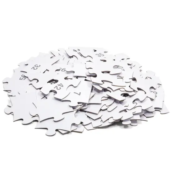 100 Pieces Blank Puzzles to Draw On, 27x36 inches Large Make Your Own Jigsaw Puzzle for DIY Wedding Guest Book, Kids Crafts White {7}
