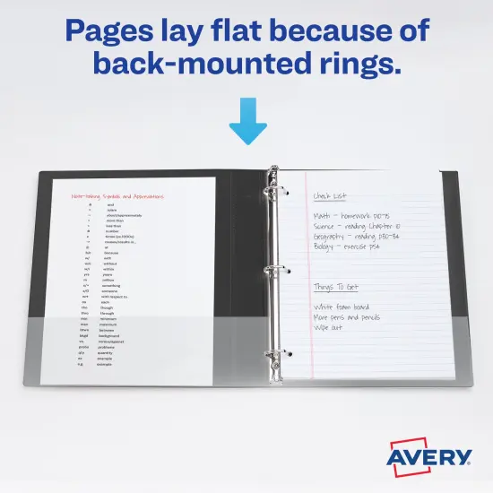 Avery Heavy-Duty View 3 Ring Binder, 1 Inch One Touch Slant Rings, 250-Sheet Capacity, DuraHinge, 1.4 Inch Wide Spine, Customizable Clear Cover and Spine, 1 Orchid Purple Binder (79272) {6}