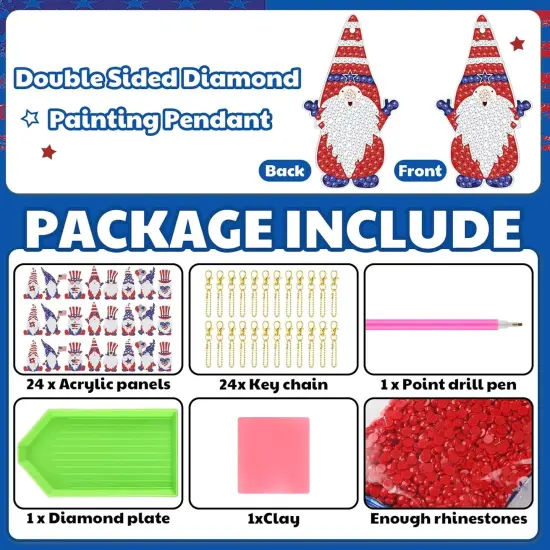 24 Pcs 4th of July Diamond Art {3}