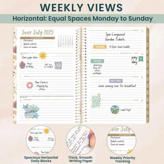 bloom daily planners 2025-26 Academic Planner, Soft Cover, 5.5" x 8.25", Butterfly Garden {5}