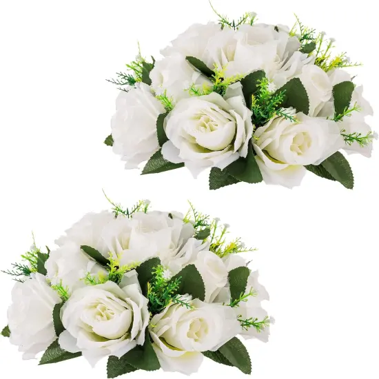 2 Pcs Artificial Flower Ball Arrangement Bouquet {1}