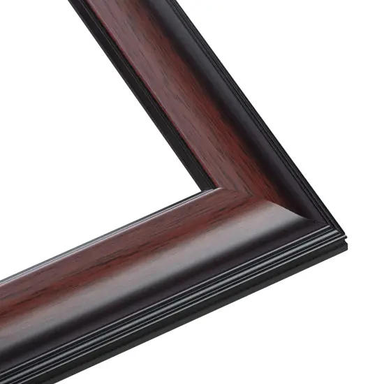 Photo Size Linear Brown Picture Frame - UV Acrylic, Foam Board Backing, Hanging Hardware {2}