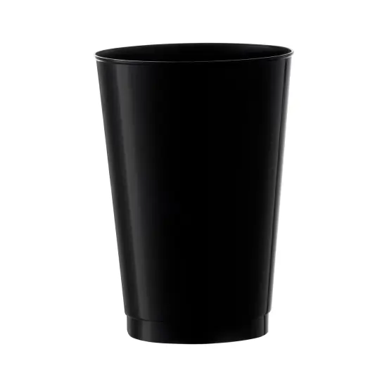 Black Round Disposable Plastic Tumblers - 12 oz. (240 Cups) {1}
