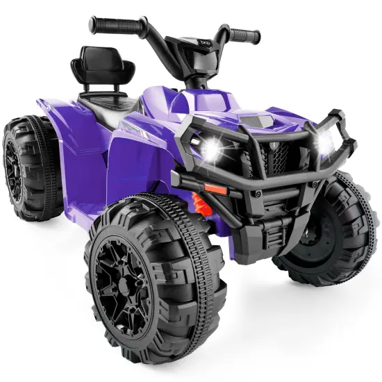 Best Choice Products 12V Kids Ride-On ATV Quad w/ Bluetooth, 2.4mph Max, Treaded Tires, LED Lights, Radio Gray {7}