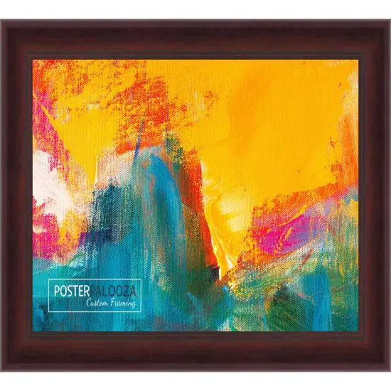 Panoramic Linear Brown Picture Frame - UV Acrylic, Foam Board Backing, Hanging Hardware {6}