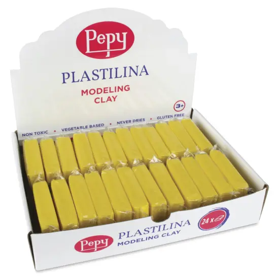 Pepy Plastilina Modeling Clay - Yellow, 1.4 oz, Pkg of 24 {1}