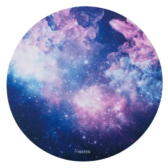 Insten Nebula Galaxy Mouse Pad Round, Non Slip Rubber Base, Smooth Surface Mat, For Home Office Gaming, Purple {1}