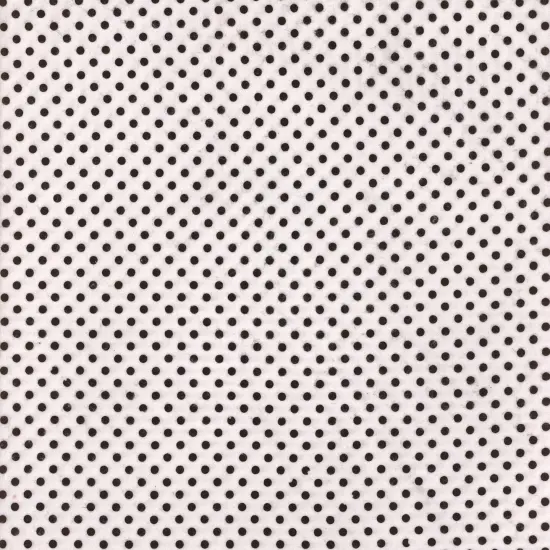 Mook Fabrics Polka Dot Flannel Fabric [43 in. Wide] - By The Yard White/Black {1}