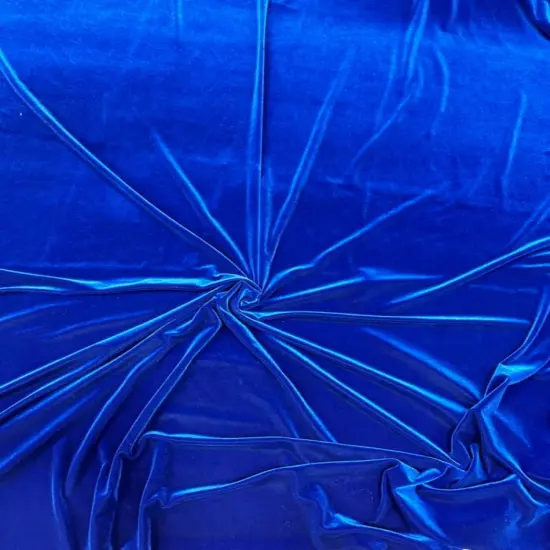 1 Yard Stretch Velvet Fabric Soft Durable Polyester Spandex for Upholstery & Event Decor Royal {1}