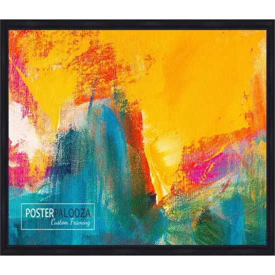 Square Classic Modern Black Picture Frame - UV Acrylic, Foam Board Backing, Hanging Hardware {6}