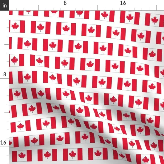 Various Fabrics by the Yard or Fat Quarter Canadian Flag Canada North America Maple Leaf Country Custom Printed Fabric by Spoonflower {2}