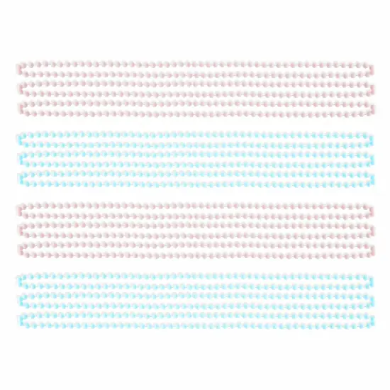Baby Gender Reveal Party Favors, Team Boy and Girl Button Pins, Bead Necklaces (48 Pieces) Pink {4}