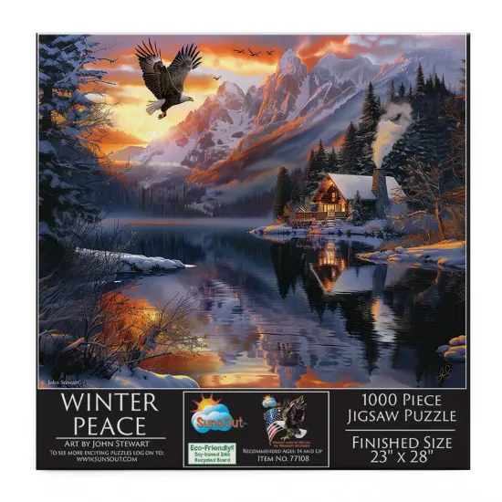 Sunsout Winter Peace 1000 pc Jigsaw Puzzle 77108 {4}