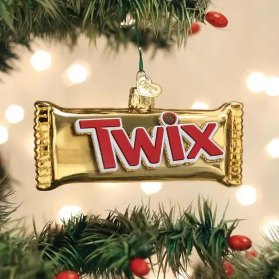 Old World Christmas 2.0 Inch Twix Tree Ornament , Ornament Candy Gold {3}