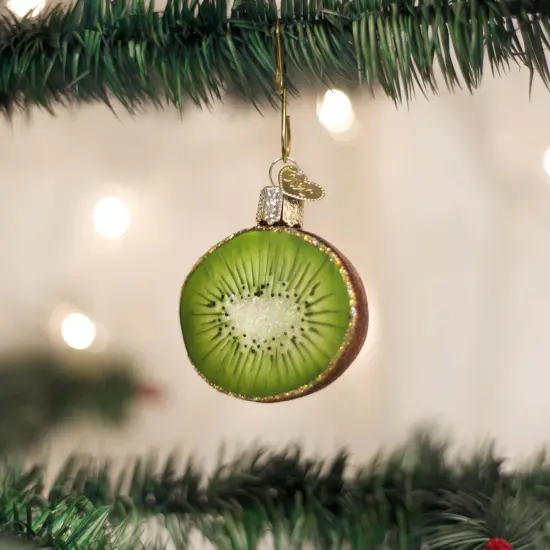 Old World Christmas 2.25 In Kiwi Christmas Tree Ornament , Ornament FruitGooseberry Green {3}