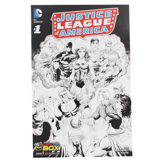 Justice League of America #1 Comic (Comic Con Box B&W Cover) {1}