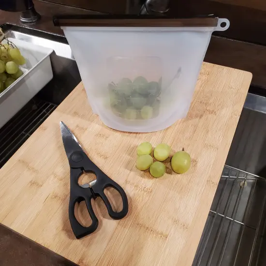 7Penn Silicone Food Storage Bag 500mL and 1000mL - 2pk Clear Reusable Food Bags {7}