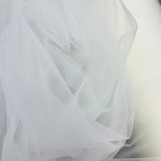 1 Yard 2-Way Stretch Nylon Net Mesh Fabric, 60" Width Lightweight Sheer Mesh for Gowns, Dancewear & Costumes Ivory {1}