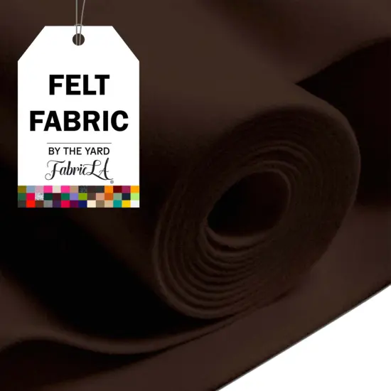 FabricLA Acrylic Felt Fabric - 72" Inch Wide 1.6mm Thick Felt by The Yard - Use Soft Felt Sheets for Sewing, Cushion, and Padding, DIY Arts & Crafts (Half Yards, Brown) {1}