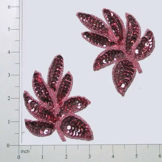 Elm Leaf Sequin Applique/Patch Pack of 2 {1}
