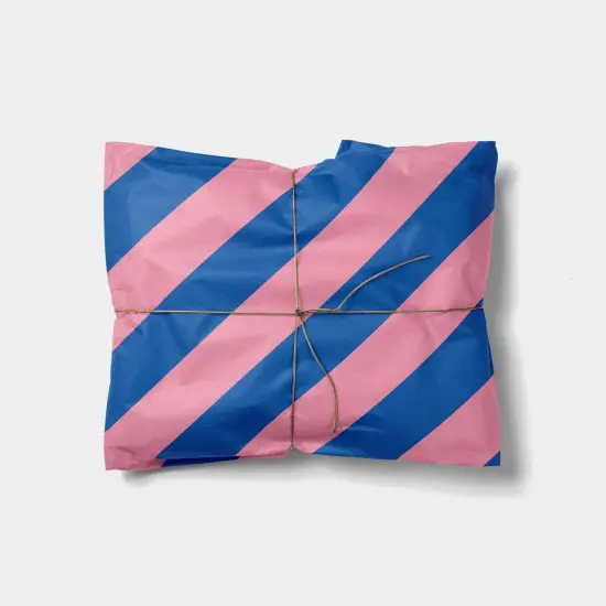 Ocean Blue and Bubblegum Pink Stripe Gift Wrap {1}