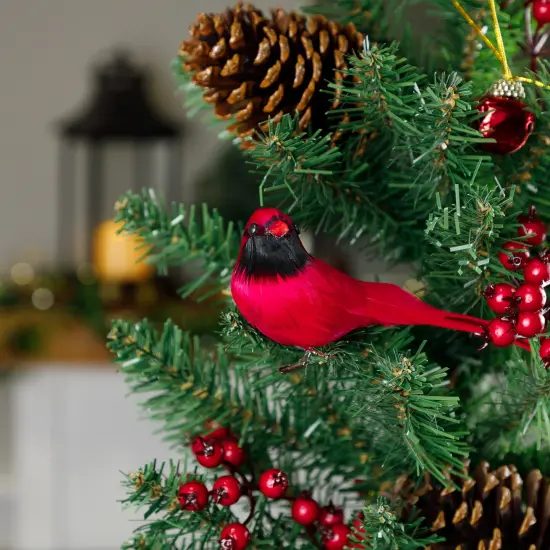 Northlight Cardinal Birds Clip-On Christmas Ornaments - 6" - Red - Set of 2 {3}