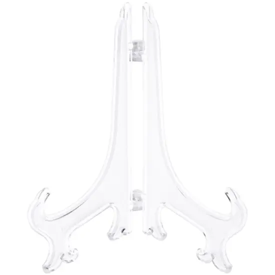 Bard's Hinged Clear Plastic Plate Stand, 7" H x 5.5" W x 4.5" D (For 7" - 8.5" Plates) {1}