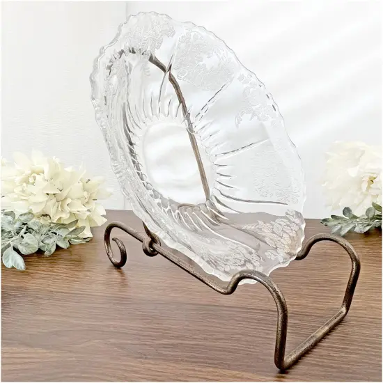 Bard's Adjustable Gold Wrought Iron Bowl or Deep Platter Stand, 10" H x 5" W x 8.75" D (For 9" - 11" Bowls or Deep Platters) {3}