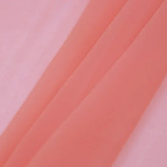 1 Yard Coral Silk Chiffon Fabric for Summer Dresses Scarves Layering 45 Inch Width {3}