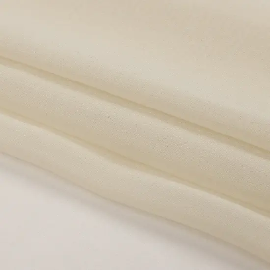 1 Yard Premium Silk Chiffon Solid Ivory Fabric Lightweight Sheer 44 Inch Width {1}
