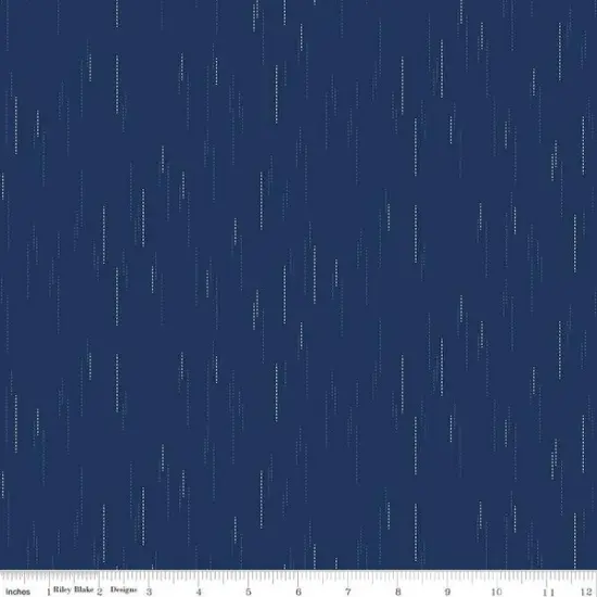 Raindrops in Navy (c16461-navy) | Essence | Fran Gulick | Riley Blake {1}
