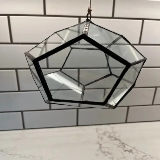 Hanging Glass Terrarium - Hexagon {2}