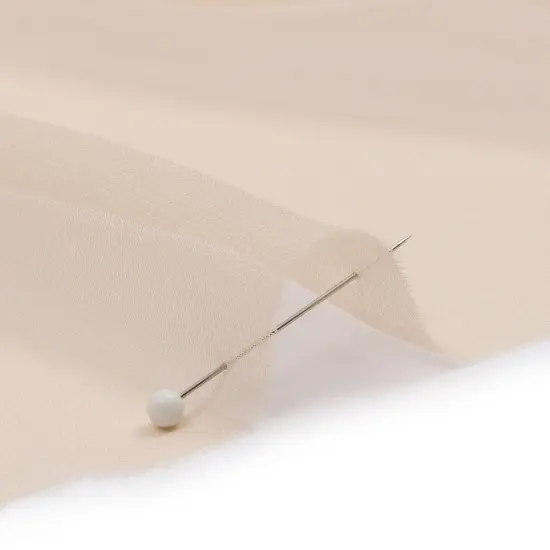 1 Yard Premium Winter Wheat Silk Chiffon Fabric Bridal Scarf Material, 44 Inches Wide {2}