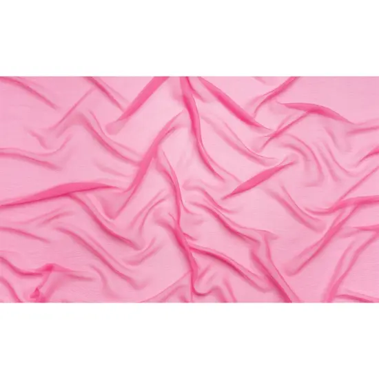 1 Yard Crinkled Silk Chiffon Carmine Rose Sheer Lightweight Fashion Fabric, 43 Inches Wide {3}