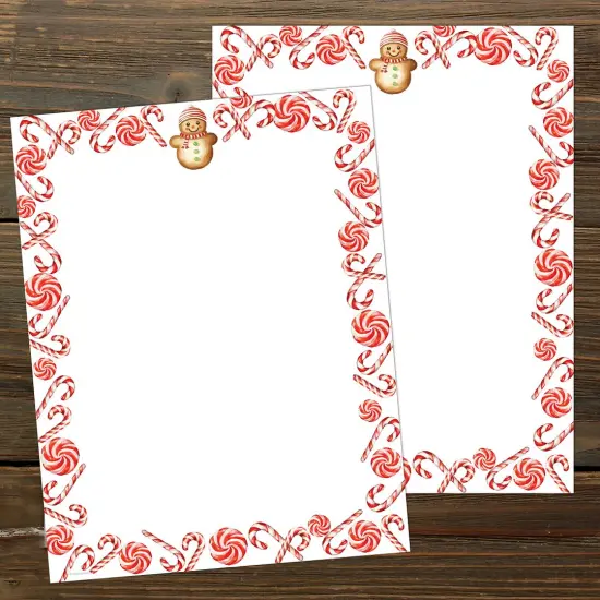 Great Papers! Stationery Holiday Letterhead, Peppermint and Snowman, 8.5"x11", Printer Friendly, 50 Sheets {3}